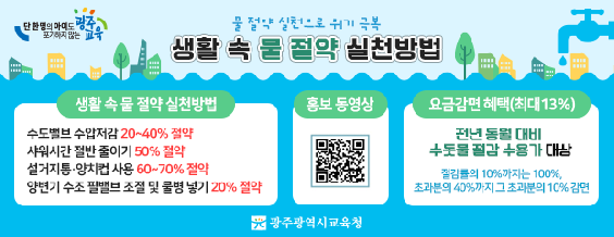생활 속 물 절약 실천 방법